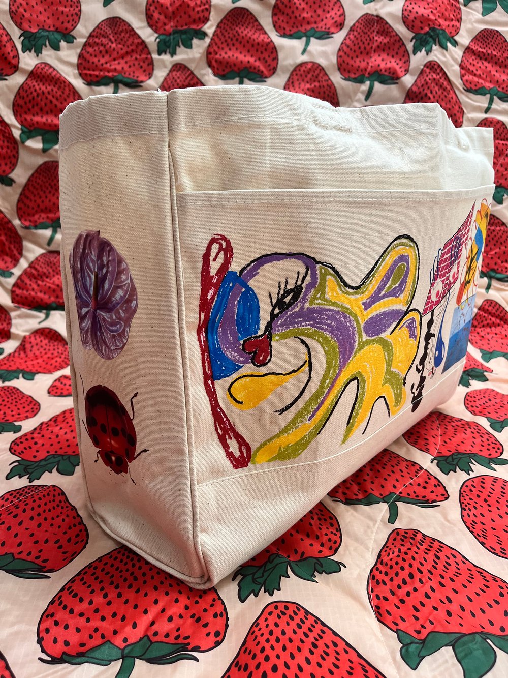Image of Market Tote - Hand embellished V10
