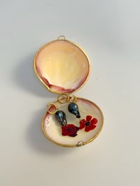 Image 2 of wildflower poppy earrings