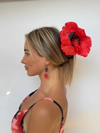 Image 3 of wildflower poppy earrings