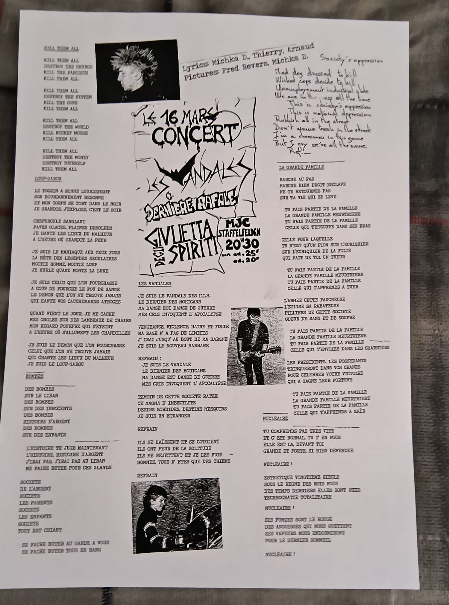 Image of Les Vandales ‎– 1st Demo 1984 12"