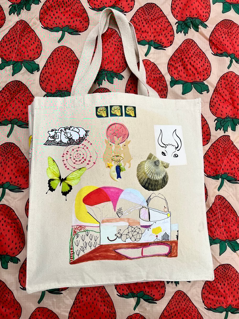 Image of Market Tote - Hand embellished V11