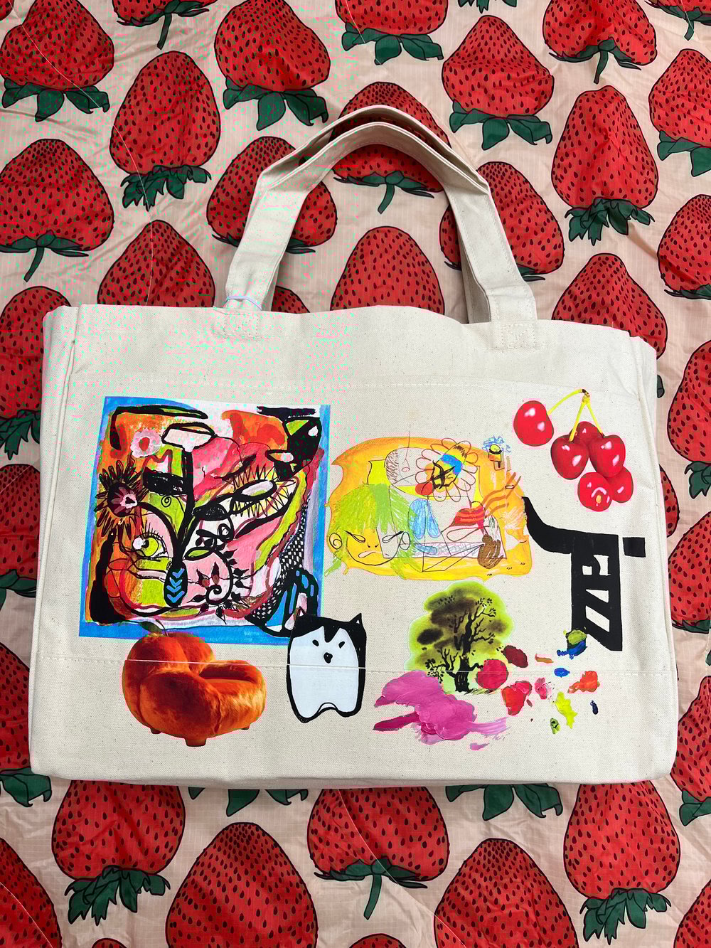 Image of Market Tote - Hand embellished V12