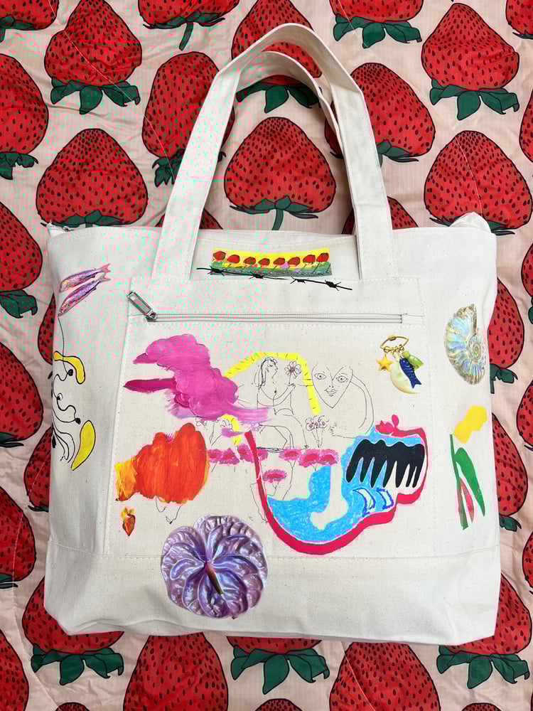 Image of Market Tote - Hand embellished V14