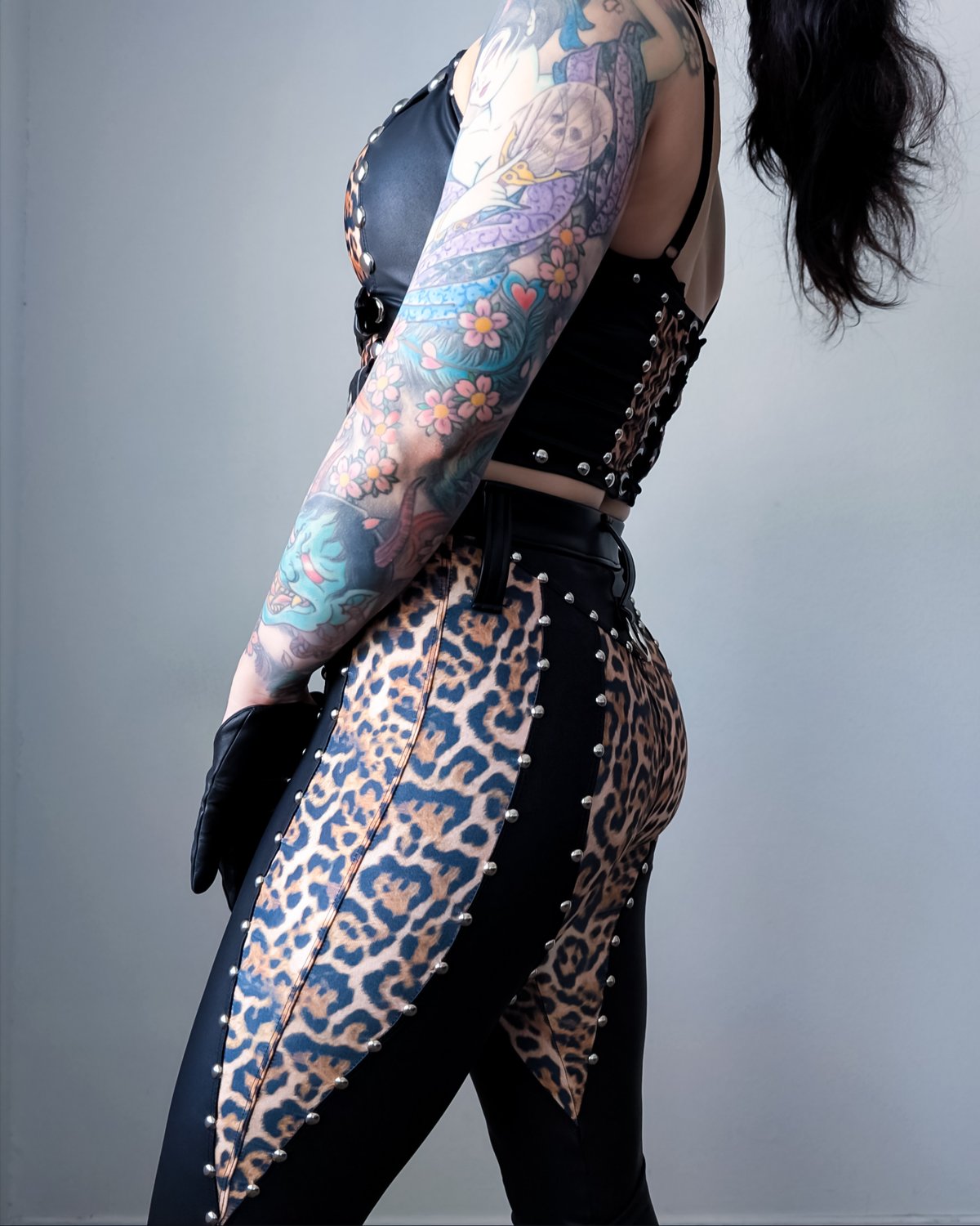 Leopard Buckle Bustier