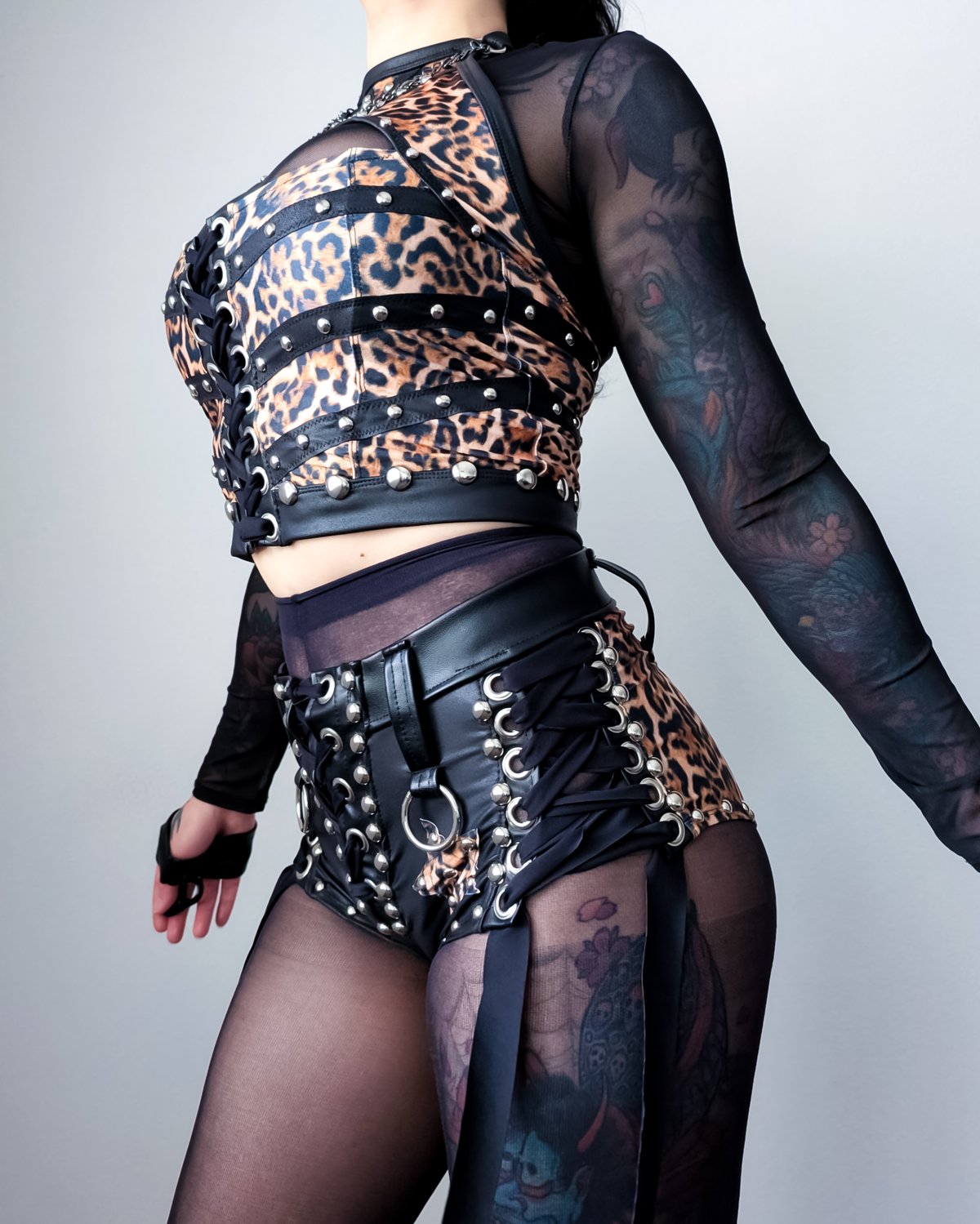 Leopard Armor Halter Top