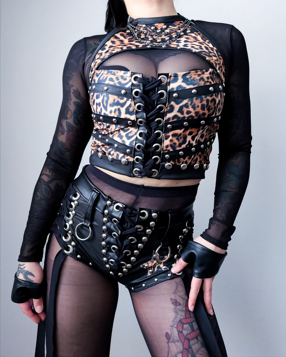 Leopard Armor Halter Top