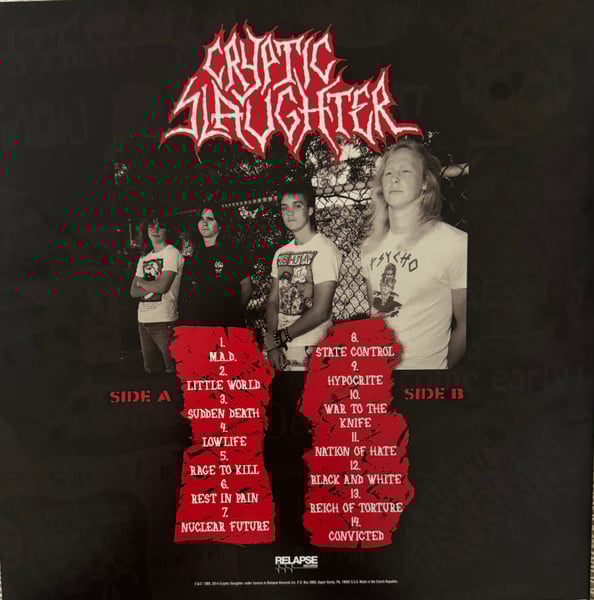 Image of Cryptic Slaughter - "Convicted" Lp (black ice vinyl)