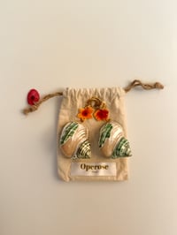 Image 4 of butter yellow narcissus earrings 