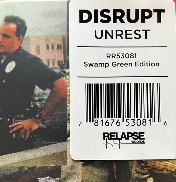 Image of Disrupt - "Unrest" Lp (swamp green)
