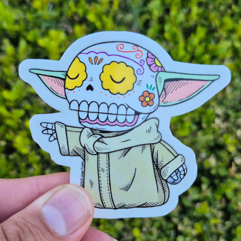 The Baby Calavera Clear Vinyl Sticker