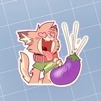 Catsu Eggplant Sticker