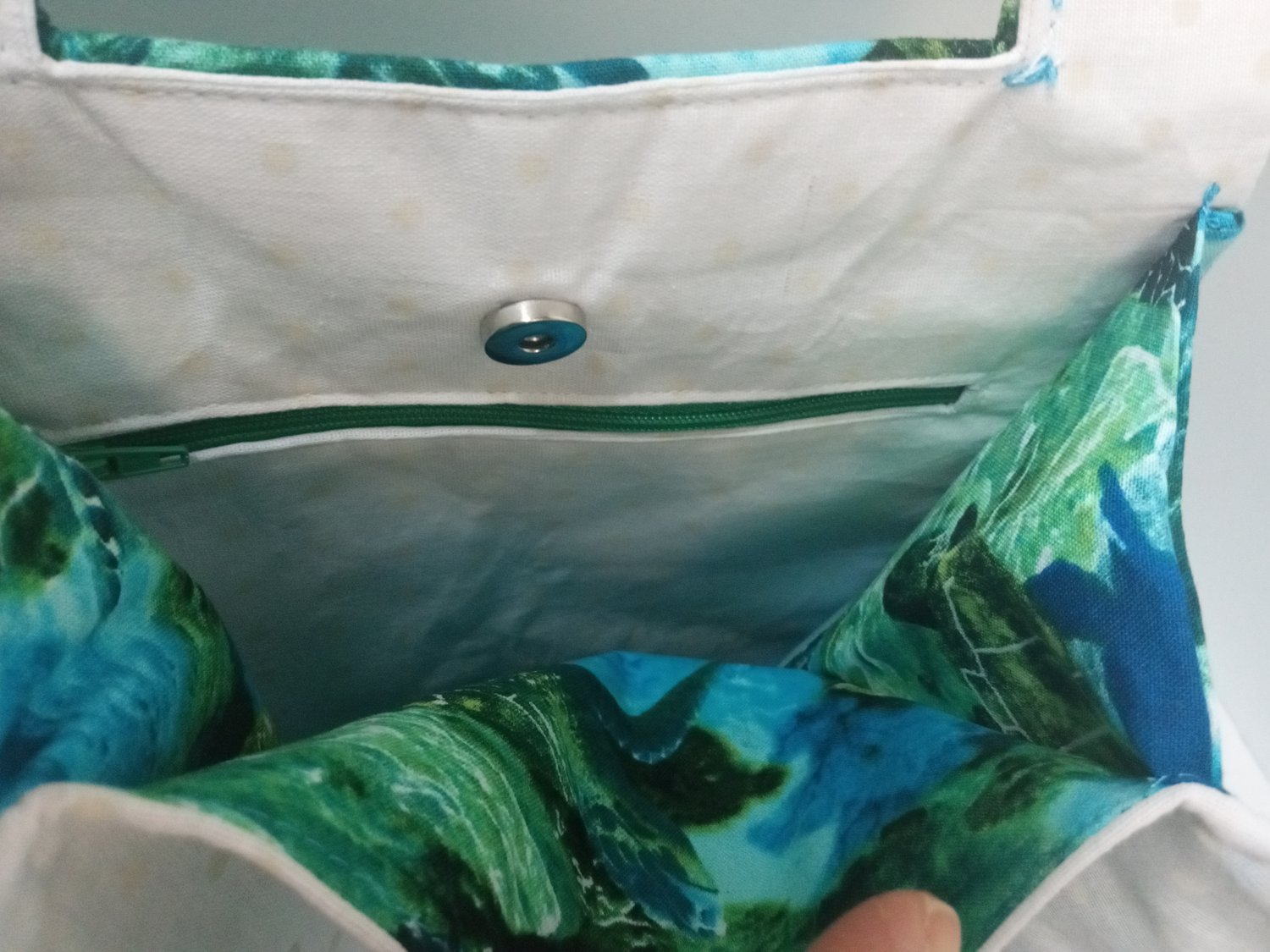 Image of Crafter's Tote Bag (medium sea turtle print) 10% off + Free shipping regular price $50.00
