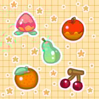 Image 1 of Animal Crossing Fruits Fanart Vinyl Sticker Sheet