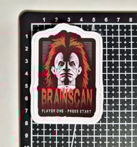 Image 2 of Brain Scan Player One - Press Start Matte Vinyl Sticker