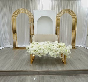 Image of Gold stainless steel arch frame   only n shape  