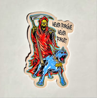 Image 1 of Broken Promises Brand Never Forgive - Never Forget Glossy Finish Vinyl Sticker