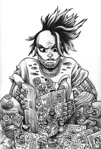 "WildC.A.T.S." #6 original variant cover illustration.