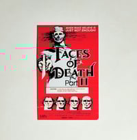 Image 1 of Faces Of Death Part 2 Die Cut Glossy Finish Vinyl Sticker