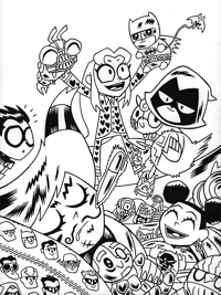 "Teen Titans Go!" #6 original cover illustration.