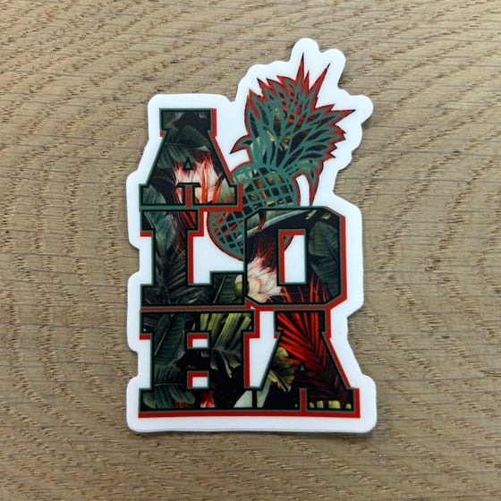 Image of Pineapple Aloha Block 3" Sticker 