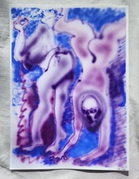 'DOWNWARD DOG' - A3 Airbrush Original