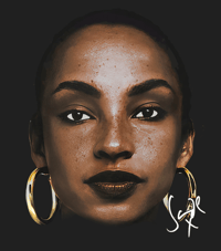 Image 1 of Sade Gold Hoop Portrait Tee