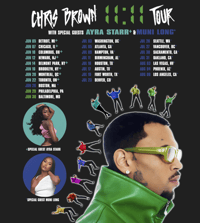 Image 1 of CHRIS BROWN 2024 TOUR 11:11 GRAPHIC T-SHIRT