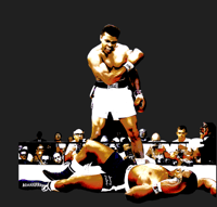 Image 1 of THE GREATEST ALI OVER SONNY LISTON GRAPHIC T-SHIRT
