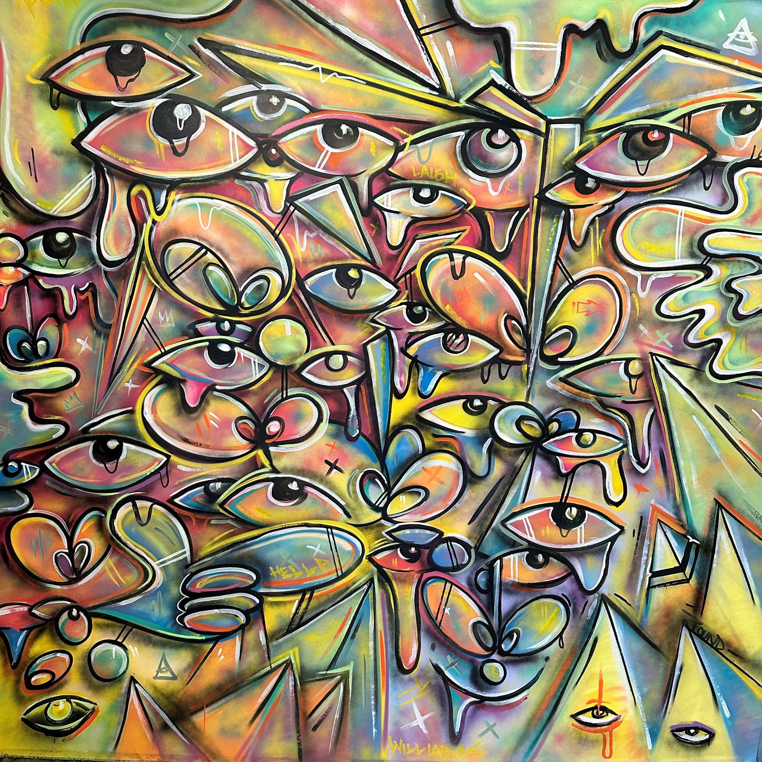 AFTER THE LAUGHTER CANVAS 7x7FT