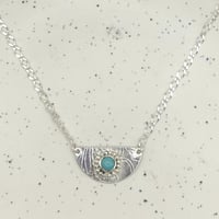 Image 2 of Vintage Silver and Turquoise Necklace