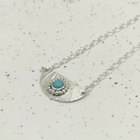 Image 3 of Vintage Silver and Turquoise Necklace