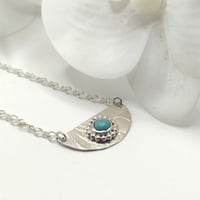 Image 4 of Vintage Silver and Turquoise Necklace