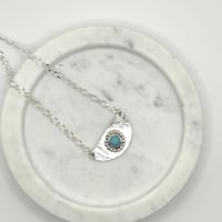Image 5 of Vintage Silver and Turquoise Necklace