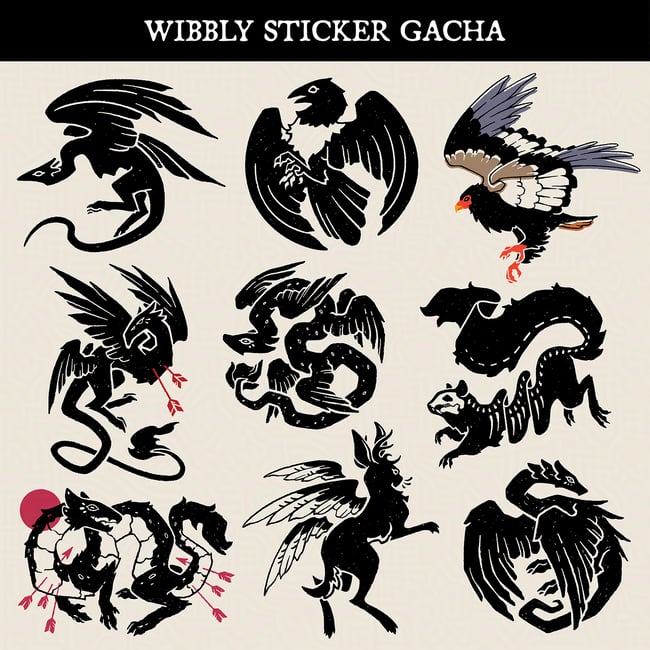 Wibbly Sticker Gacha (RANDOM)