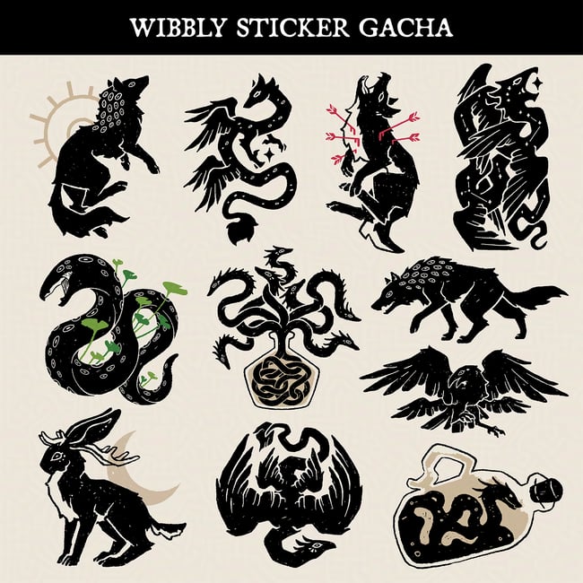 Wibbly Sticker Gacha (RANDOM)