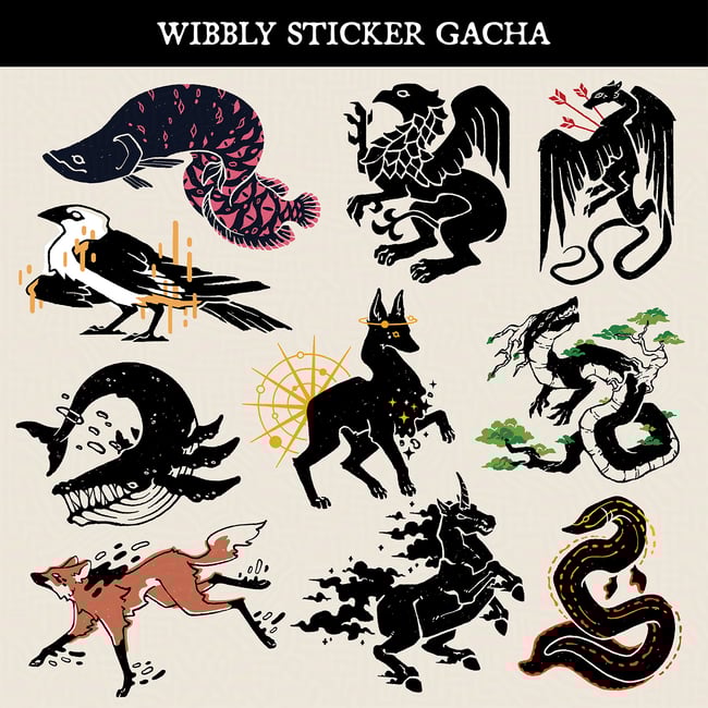 Wibbly Sticker Gacha (RANDOM)
