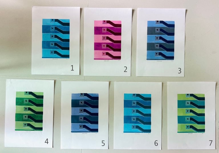 HDB Block (Handmade relief print: limited edition) Image 2