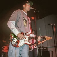 Image 4 of Tom DeLonge guitar stickers Red Fender Squier vinyl decal Blink-182