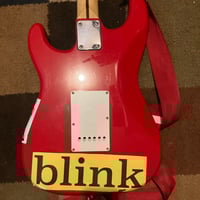 Image 3 of Tom DeLonge guitar stickers Red Fender Squier vinyl decal Blink-182