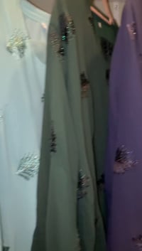 Image 4 of New collection double chiffon closed Abaya Blue