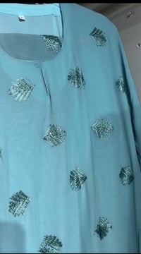 Image 1 of New collection double chiffon closed Abaya Dusty 