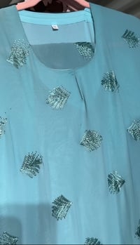Image 3 of New collection double chiffon closed Abaya Dusty 