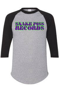 Image 1 of Purple/Green Logo Baseball Tee
