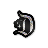 D Glitter Sticker