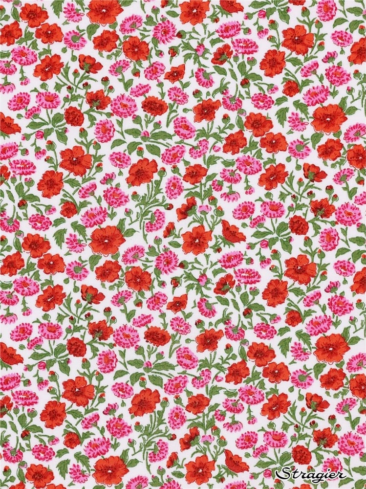 Image of Bikini en liberty Freyja Daisy rose coquelicot (photos en cours)