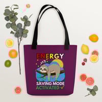 Image 1 of Sloth Energy Saving Mode Tote Bag