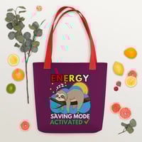 Image 2 of Sloth Energy Saving Mode Tote Bag