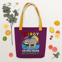 Image 3 of Sloth Energy Saving Mode Tote Bag