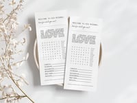 Image 1 of Wedding Games Table Cards