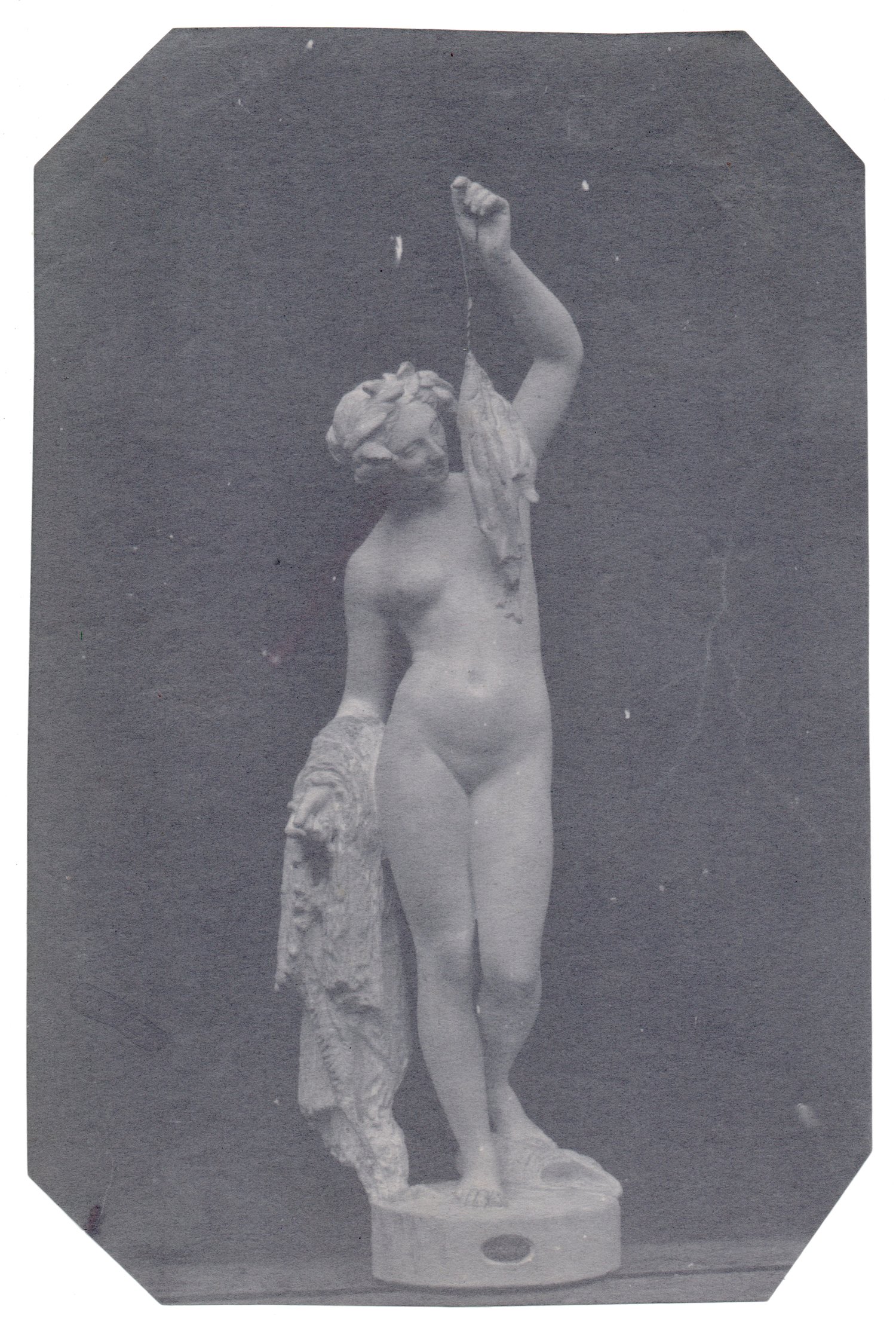 Image of Unknown: calotype of a Pradier statuette, ca. 1850